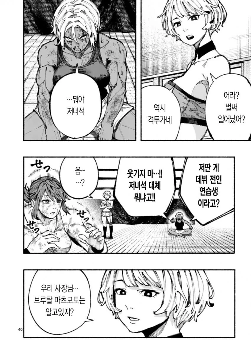 프로레슬러 VS 종합격투가 여자애가 싸우는 .manwha - 이미지 40