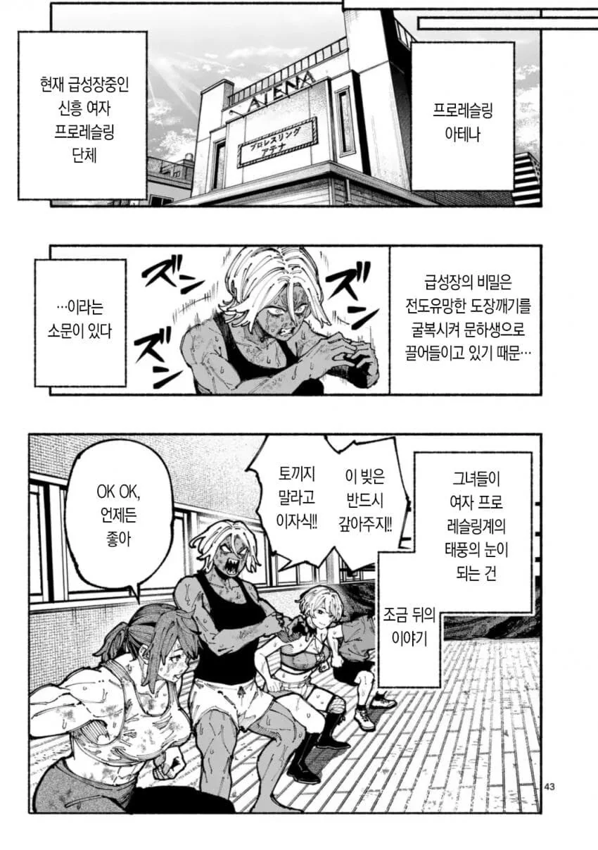 프로레슬러 VS 종합격투가 여자애가 싸우는 .manwha - 이미지 43