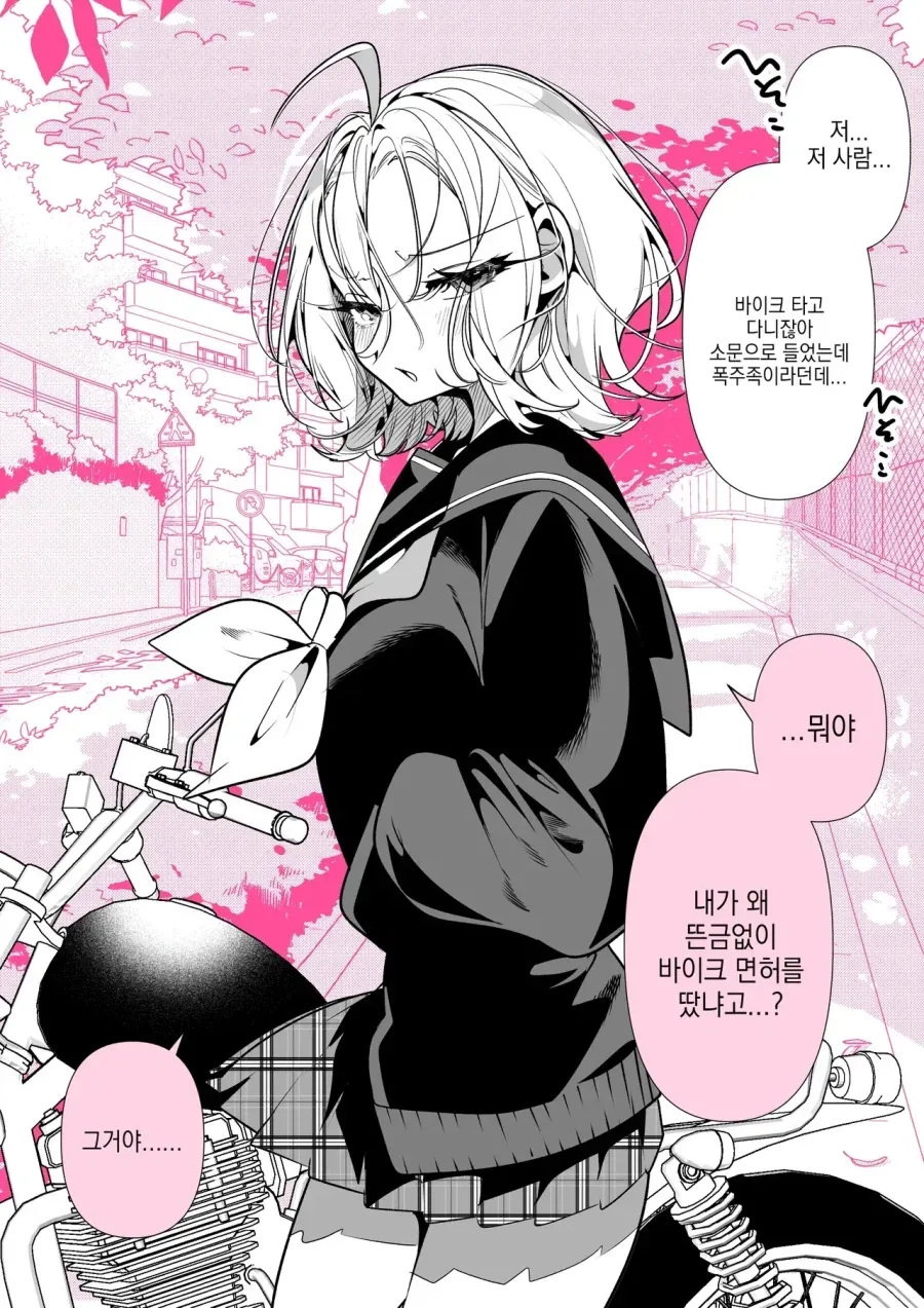 폭주족 양키녀가 갑자기 면허 딴 이유.manga