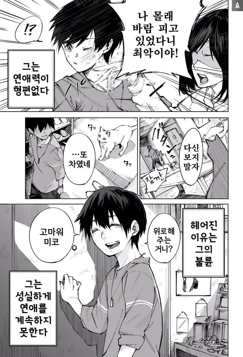 고양이한테 아내 하라고 말하는 불륜남.manhwa