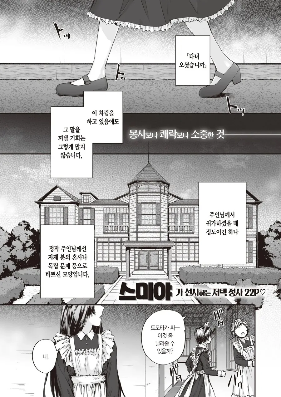 파견온 메이드가 집안일하는 만화