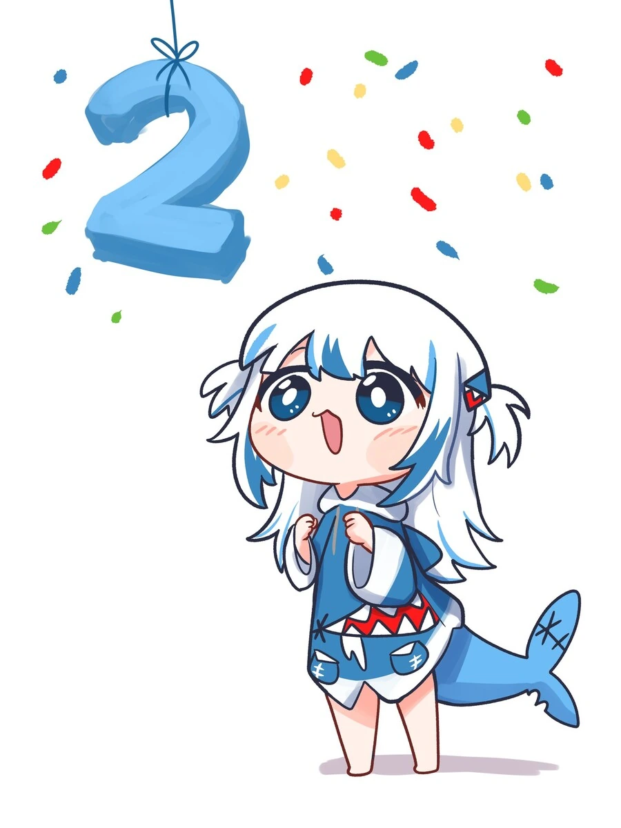 버튜버) 구라를 사랑하는 작가님의 2주년 축전 그림.manga