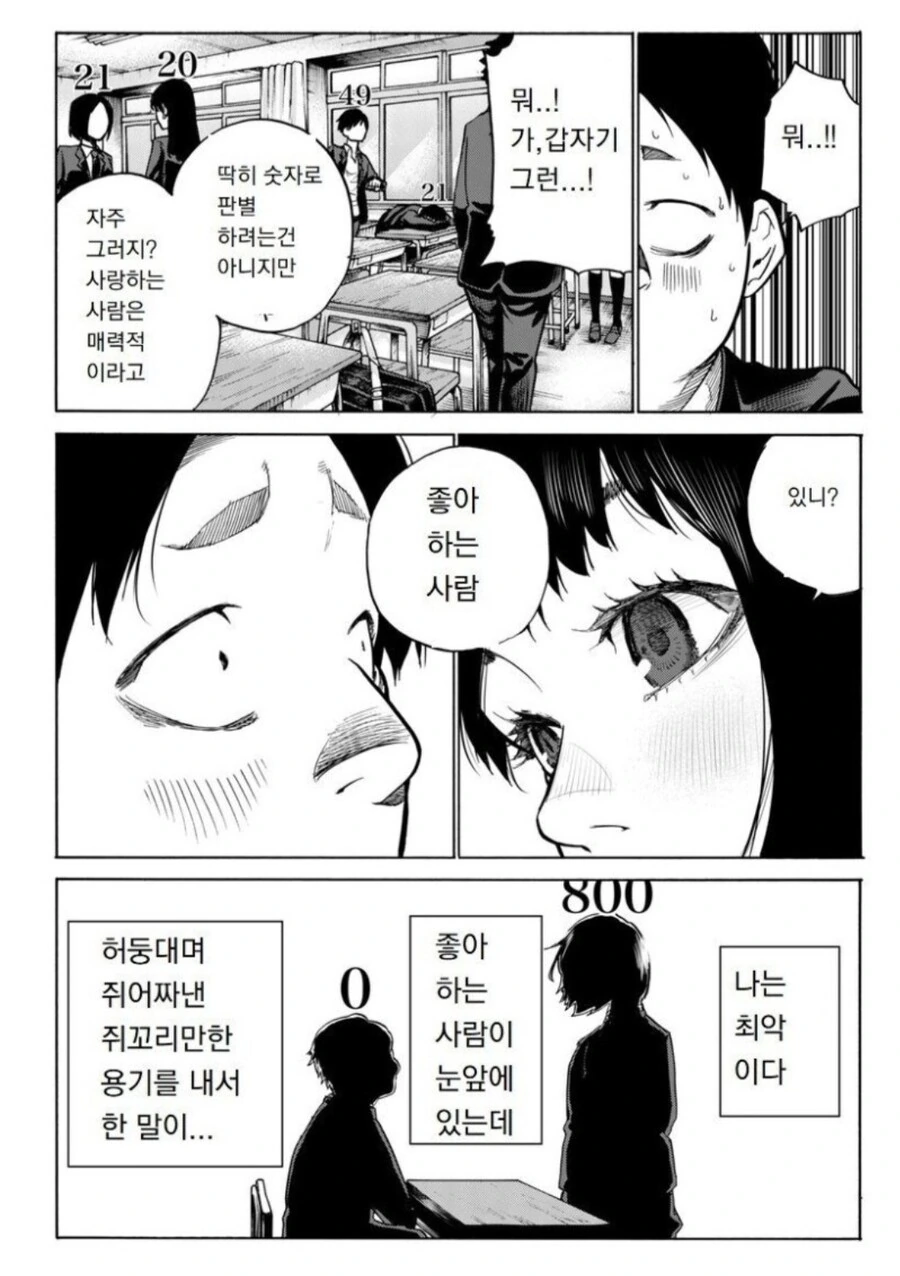 어느날 사람들 머리 위로 숫자가 나타났다.manga - 이미지 6
