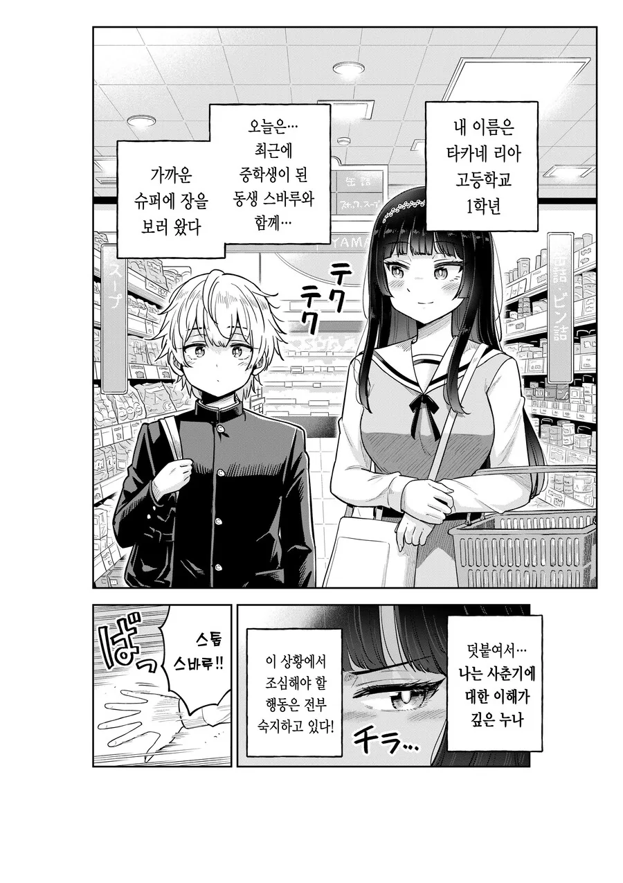 여고생 누나가 사춘기 남동생을 이해해주려는 만화.MANGA