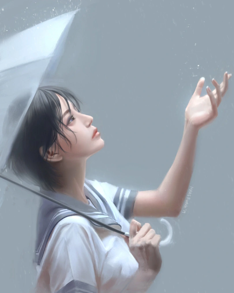 실사풍 교복 미소녀 - 이미지 2