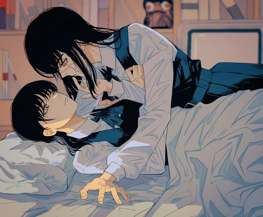 체인소맨) 아사, 요루 그림 모음!!