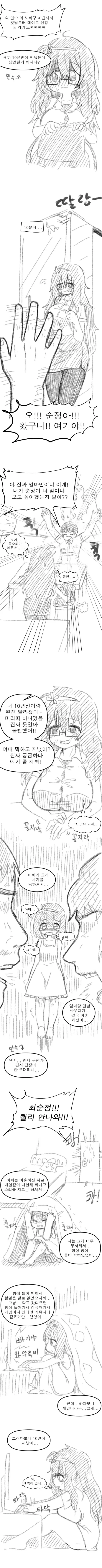 10년만에 만난 소꿉친구가 음침한 ㄱㅇ 미소녀가 되어있었다 Manhwa... - 이미지 4