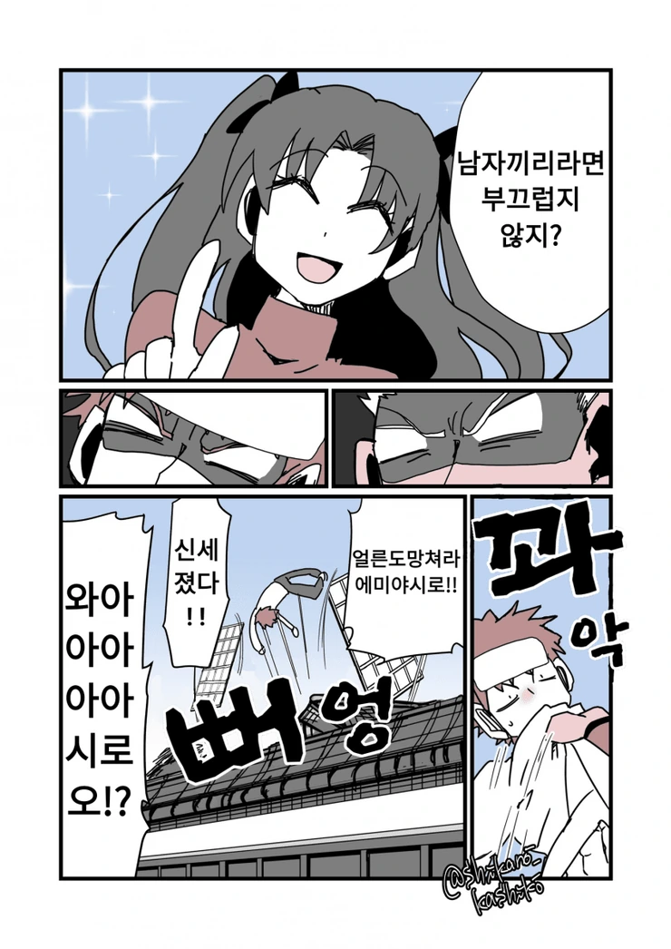 [fate]좌약 넣을려는 에미야 시로 만화 - 이미지 3