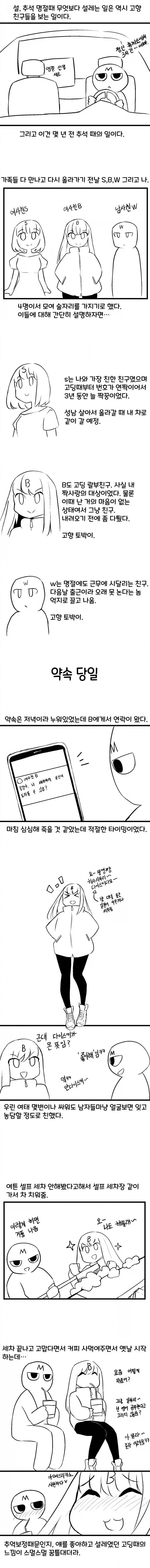 명절때 내려가서 고향친구 만난 썰 manhwa