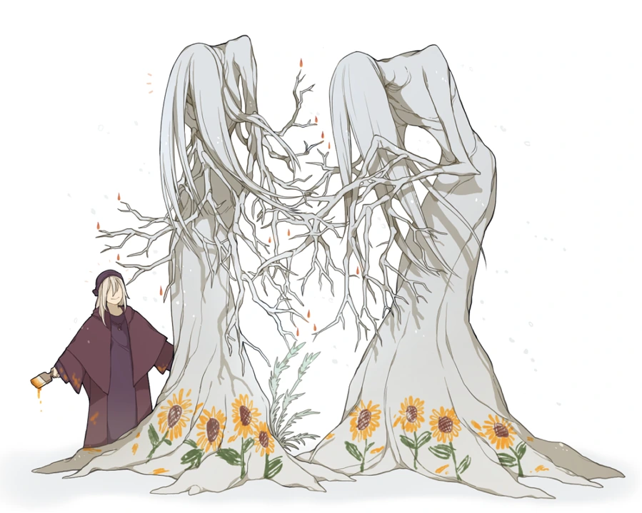 다크소울3) 아리안델 회화세계 속 화가 소녀 만화