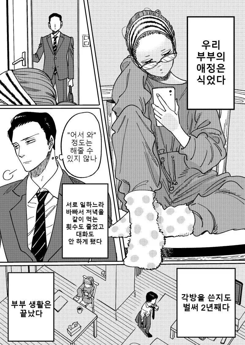 권태기 온 ㅅㅅ리스 부부가 2년 만에 화해하는 만와.manga