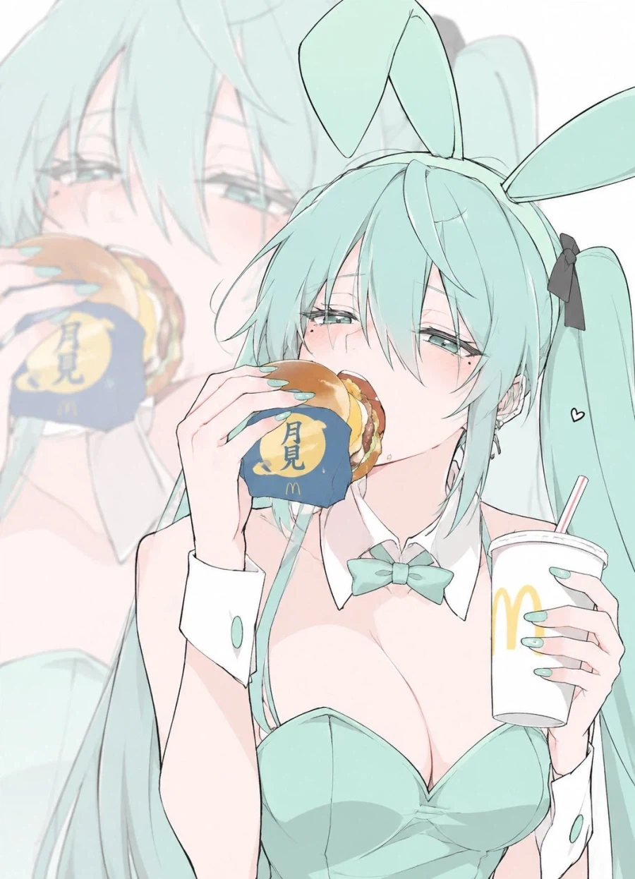 보컬로이드)맥날 먹는 미쿠.jpg