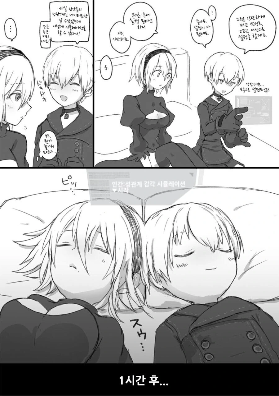[NieR] 시뮬레이션을 한 2B와 9S.manh