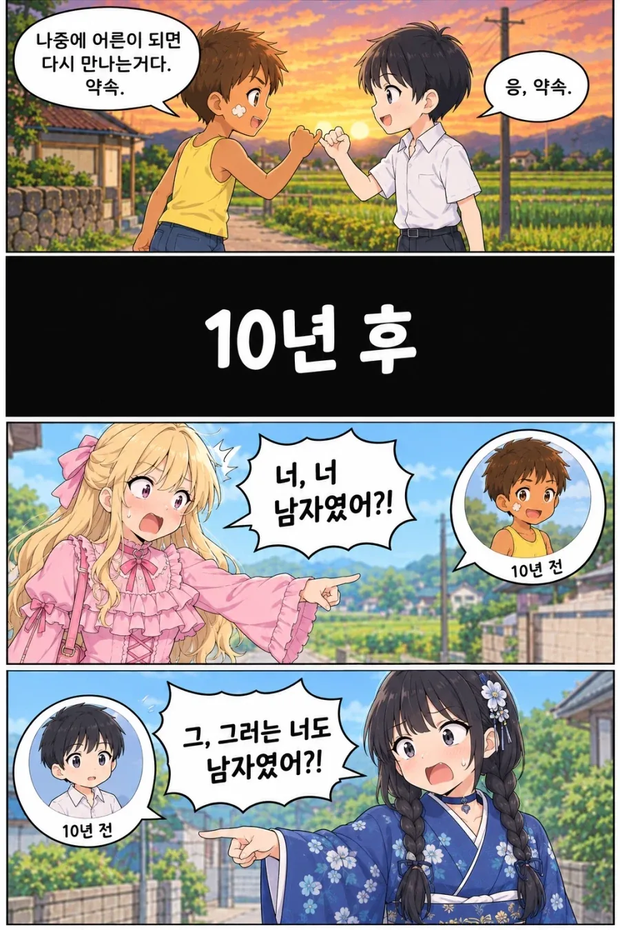 ai) 헤어졌던 소꿉친구와 10년만에 재회하는.manhwa