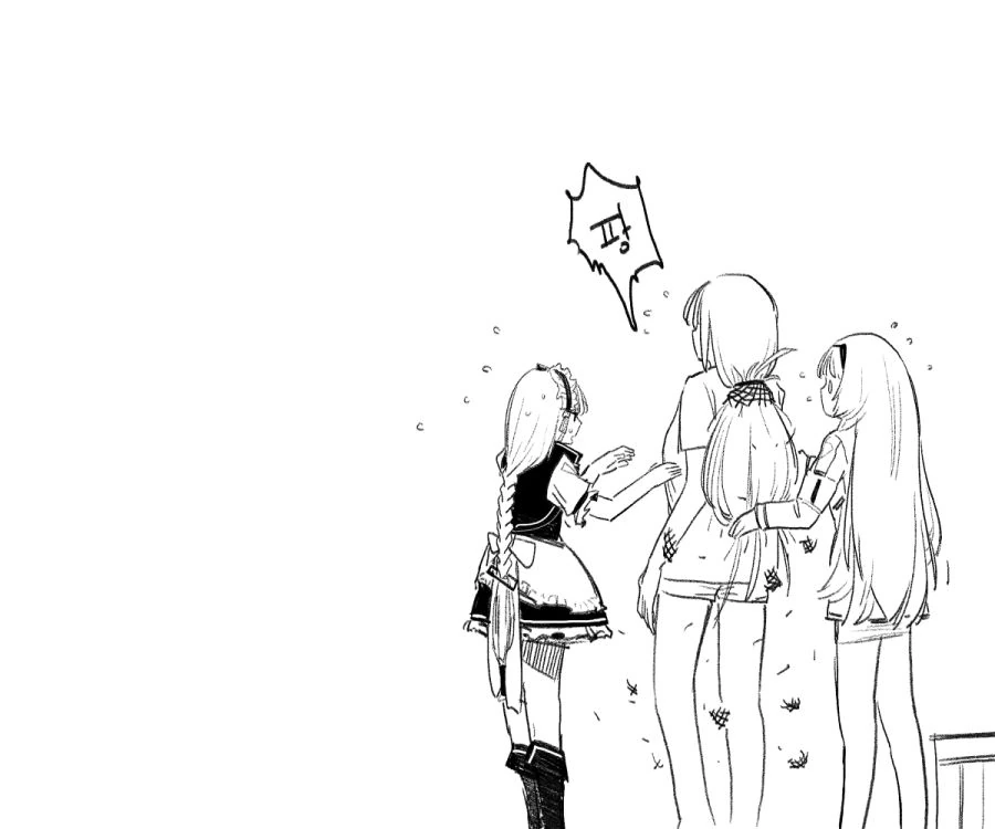 소전) 긴머리 여자지휘관이 머리 묶는 manga - 이미지 6