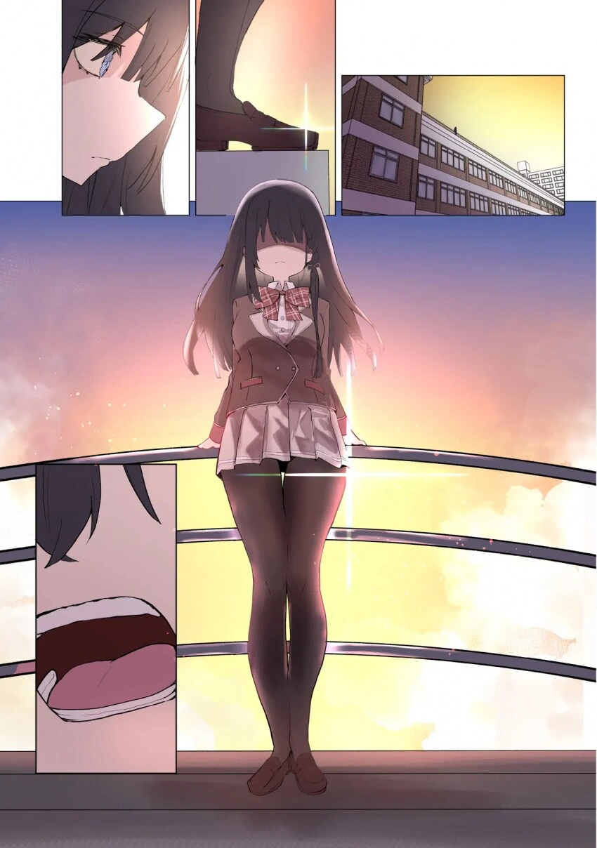 옥상에서 뛰어내리려는 여고생 manga
