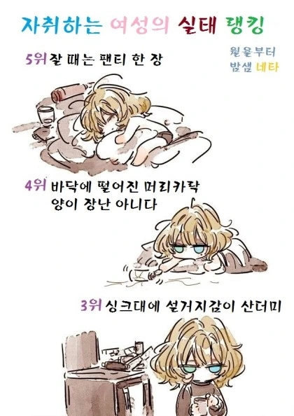 @) 자취하는 남녀 실태 랭킹 만화 - 이미지 7