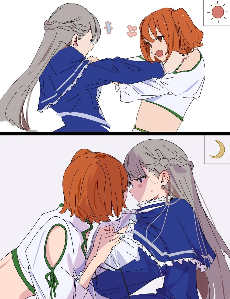 프리렌) 모범적인 백합 관계