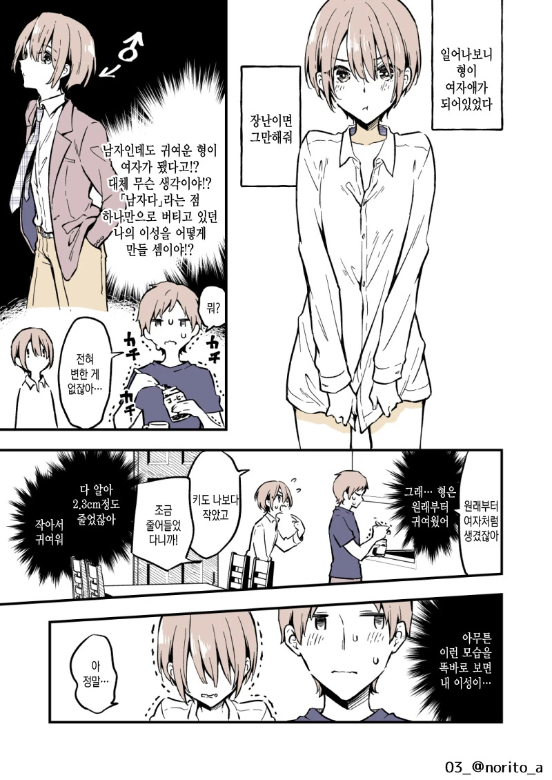 자고 일어났더니 ts가 된 manga - 이미지 3