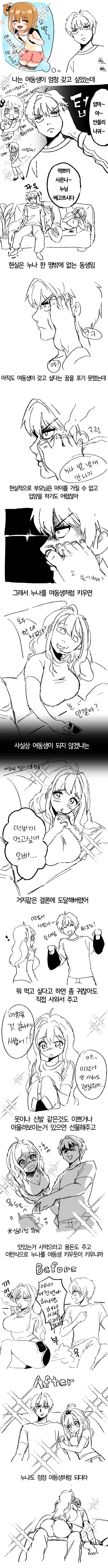 누나를 여동생처럼 취급하는 만화