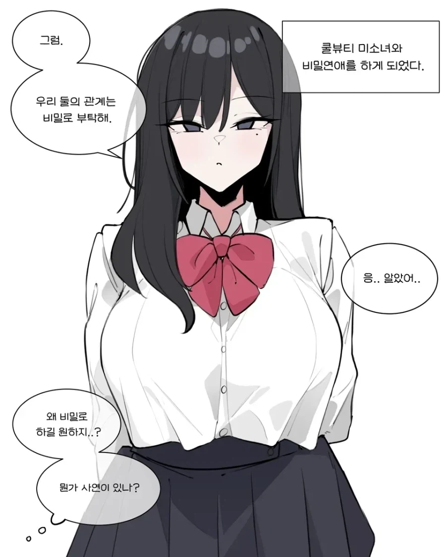 쿨뷰티 ㄱㅇ 미소녀와 비밀연애 하는 만화