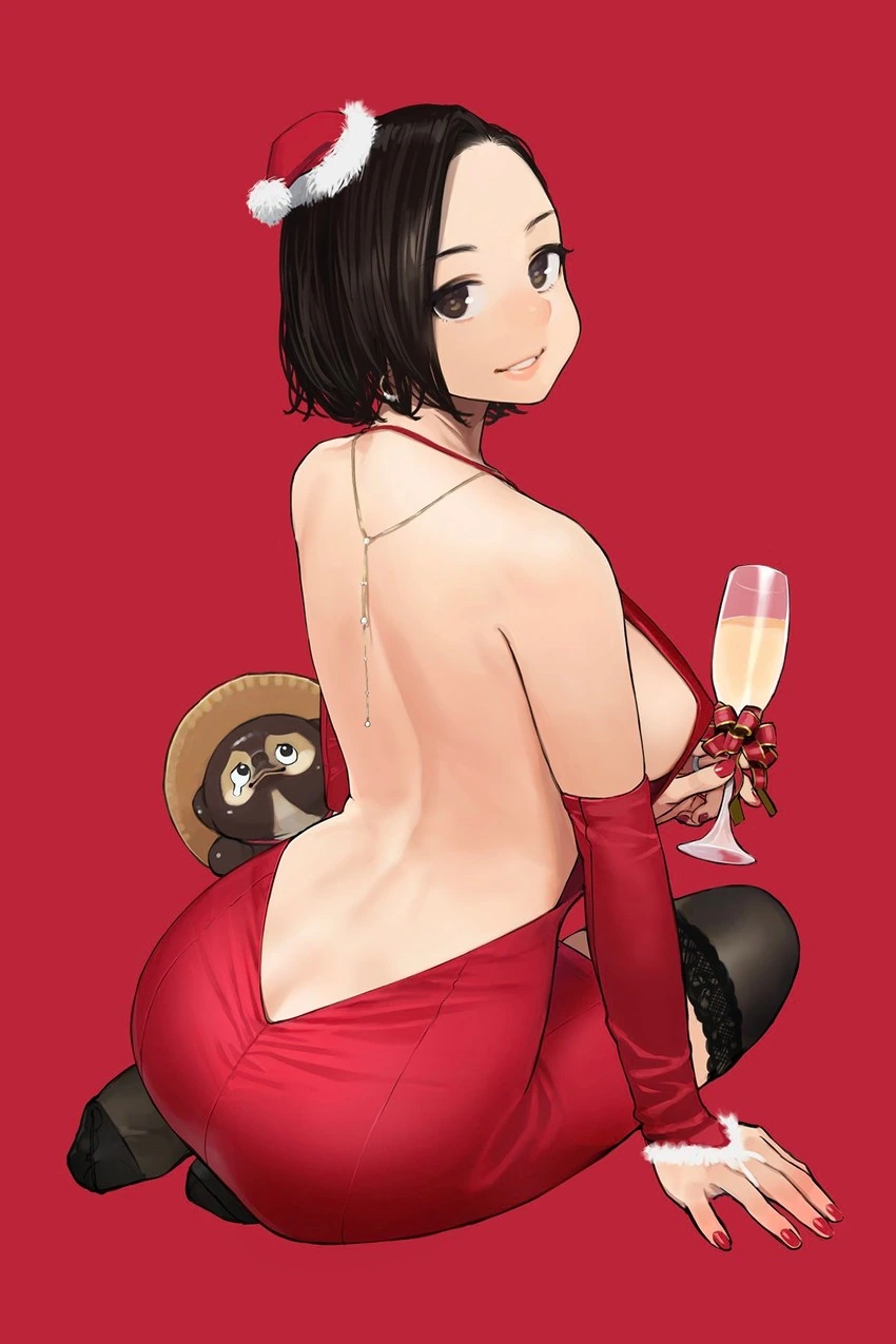 등이 많이 패여서 야해보이는 복장