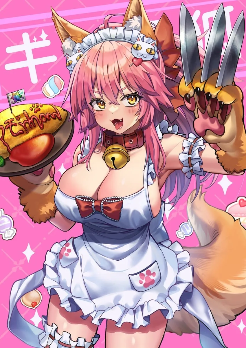 (fgo)ㅇㅁ 에이프런이 공식 일러인 서번트