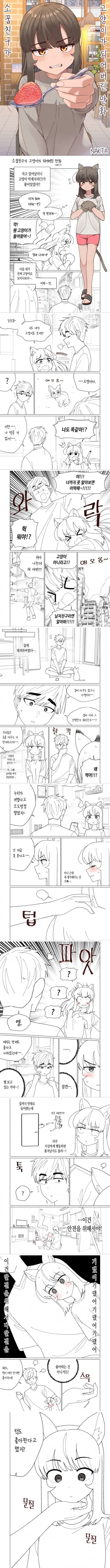 소꿉친구가 고양이가 되어버린 만화
