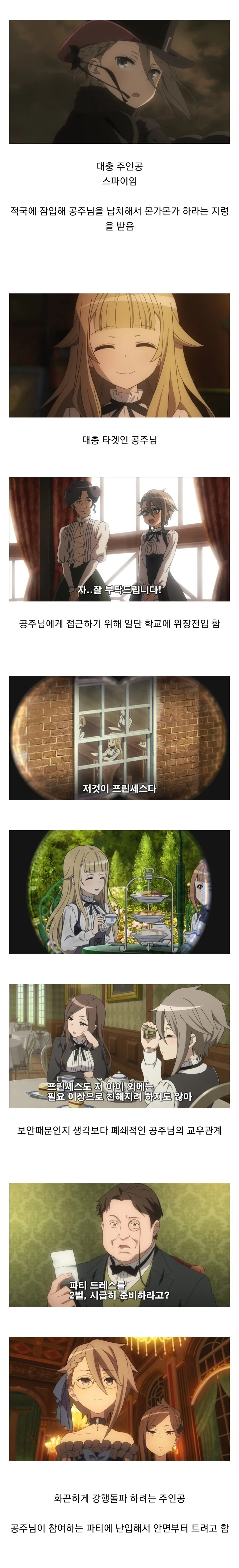 스파이가 공주님을 납치해서 음모를 꾸미는 만화.manga