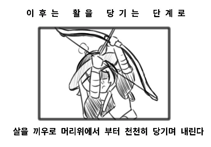 해동묘선국의 일상) 국궁을 쏘는 순서 만화 - 이미지 6