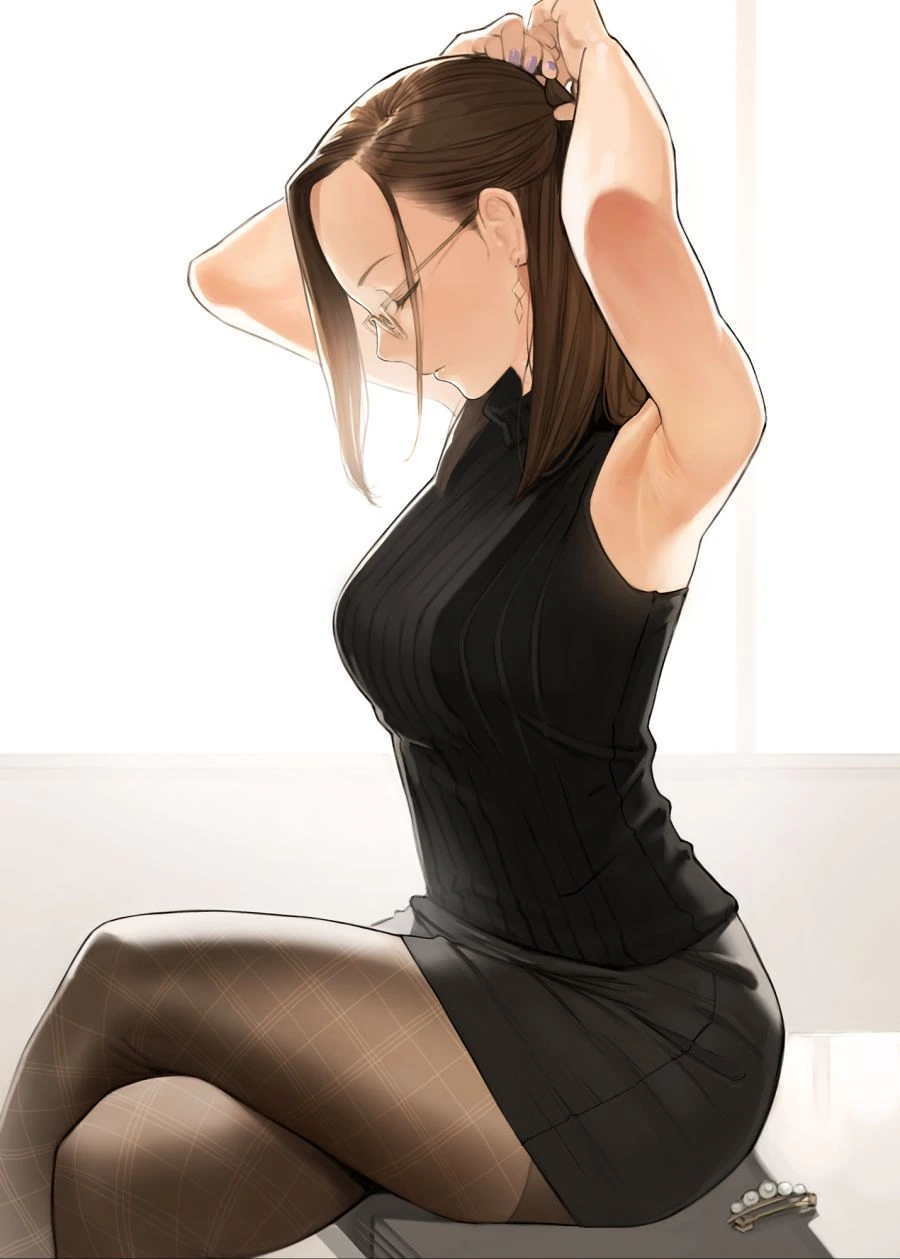 단아한 안경누님