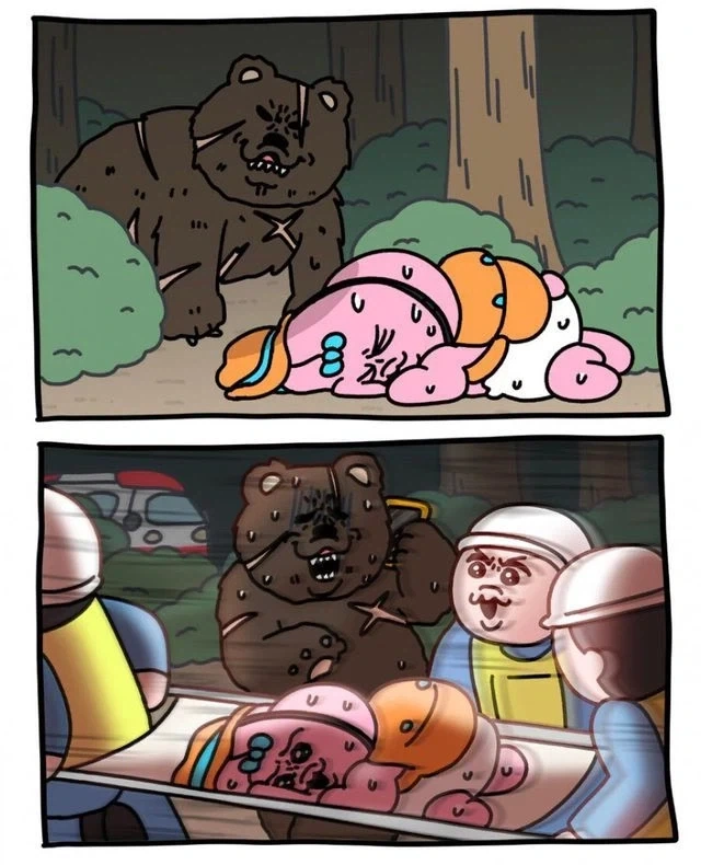 곰 앞에서 죽은척하면 안되는 이유 만화 - 이미지 3