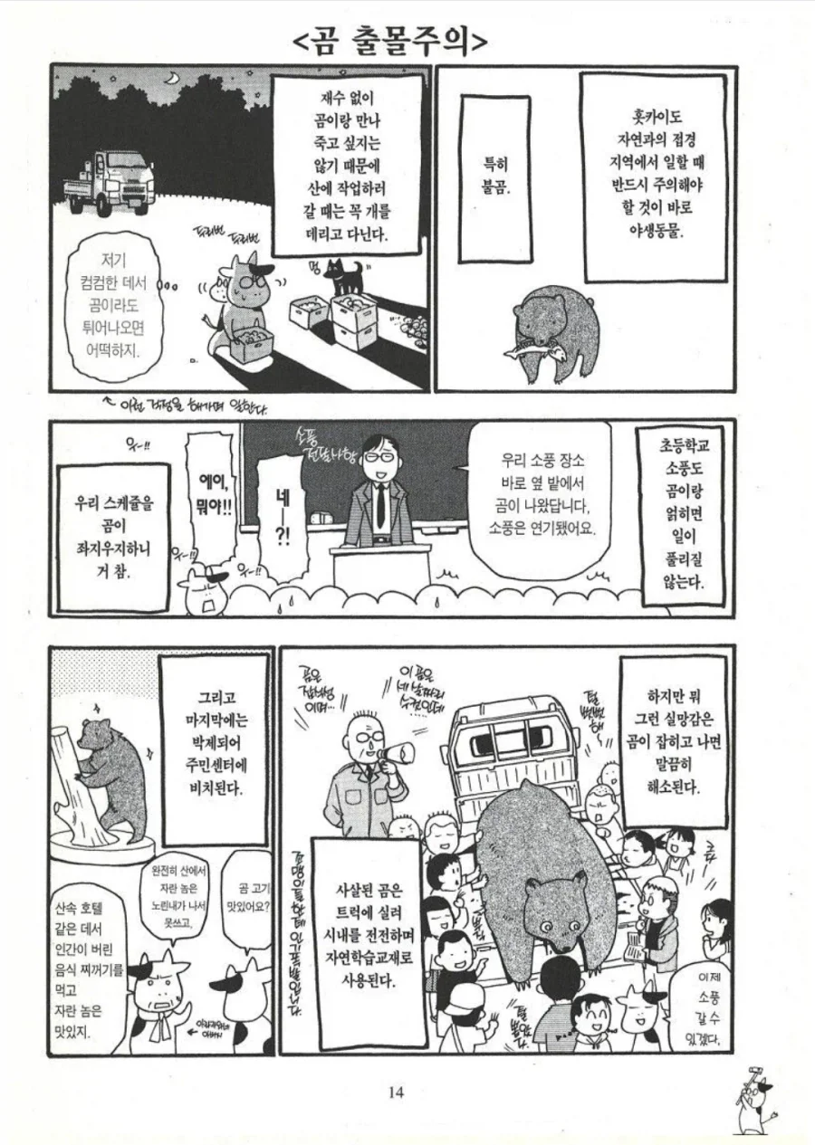 홋카이도의 학교에서 곰이 나오면 생기는 일.manhwa