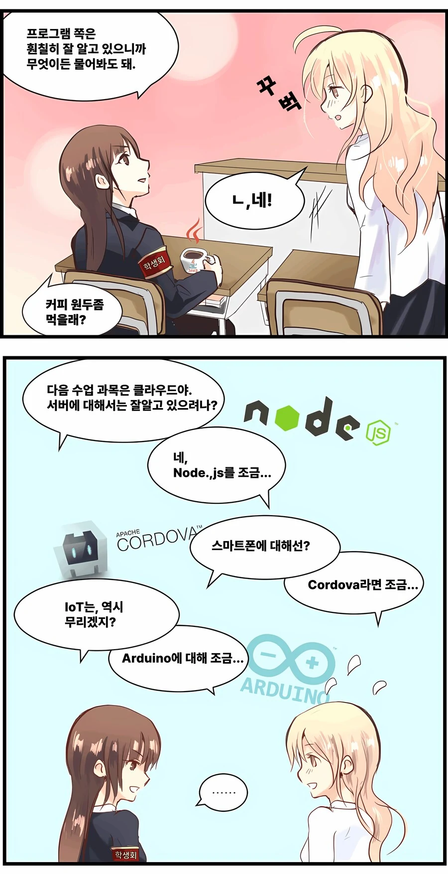달려라 코딩학원 1화 자바 스크립트 한국어 번역 - 이미지 3