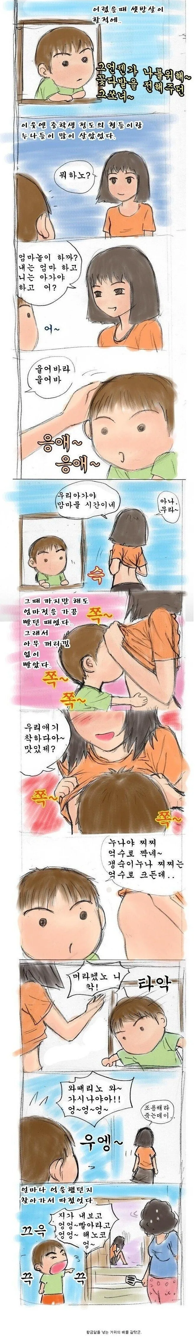 동네 누나 ㅁㅇ 빨아먹은 만화
