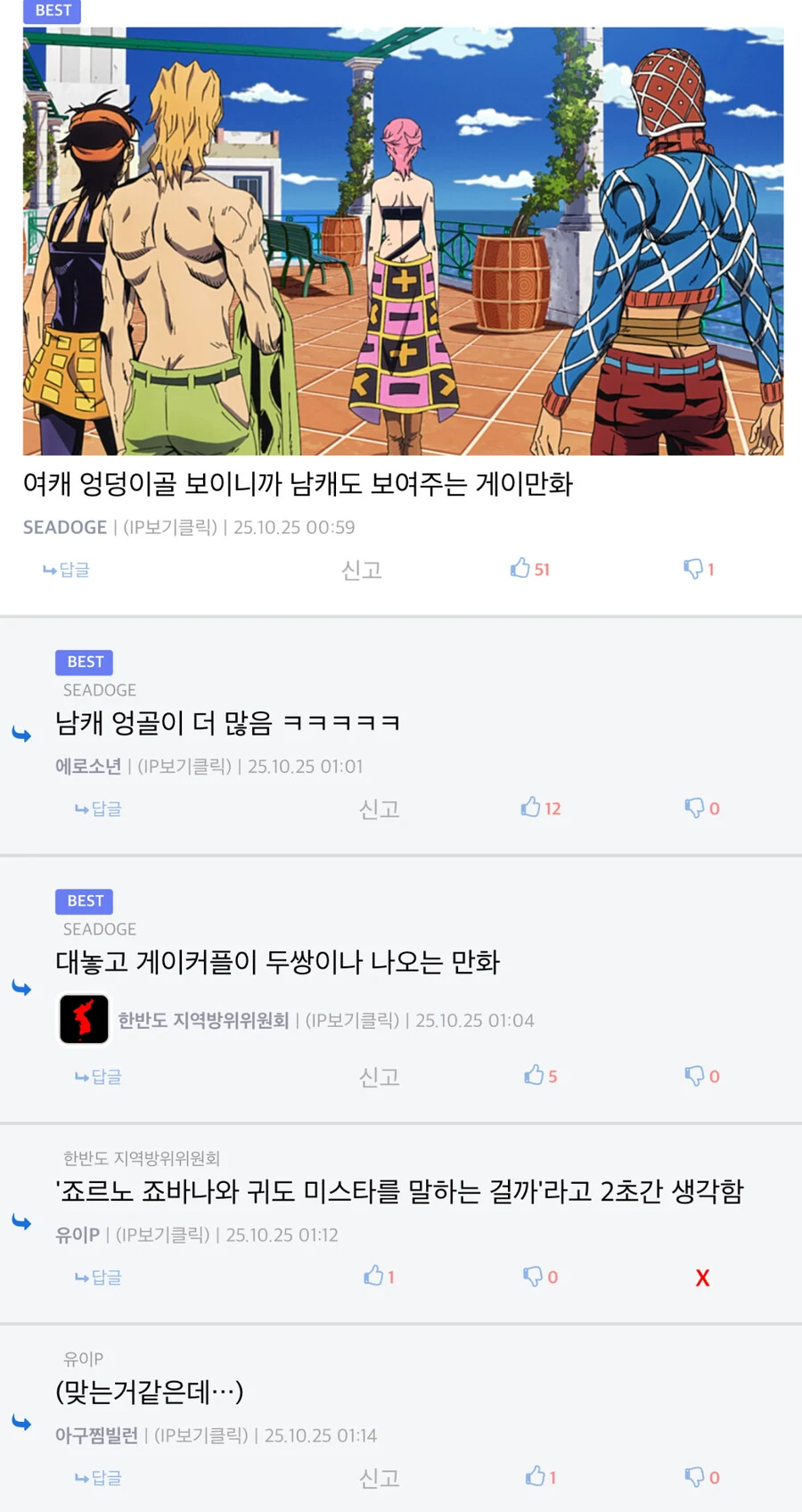 의외로 남녀가 평등한 게이만화