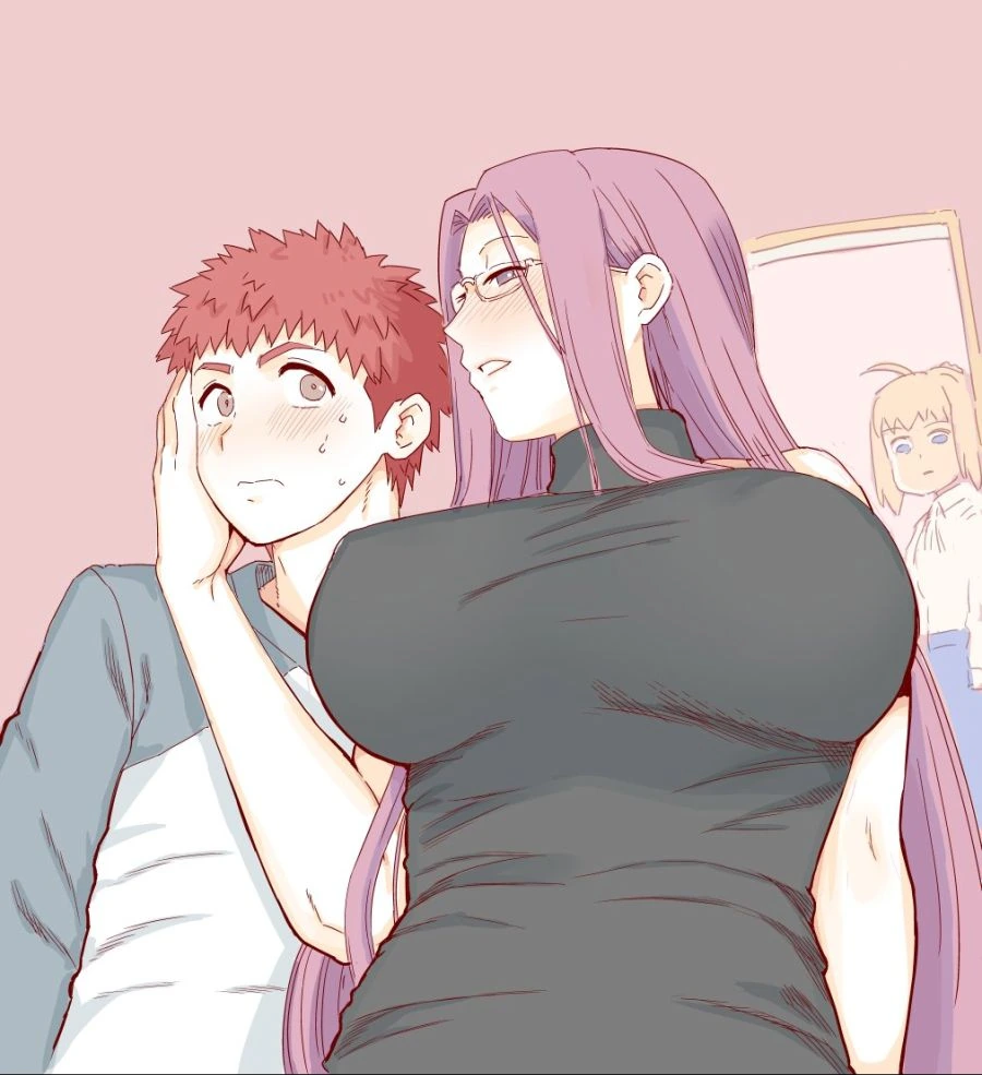 (FATE)동거인들 몰래 시로를 유혹하는 라이더.MANGA
