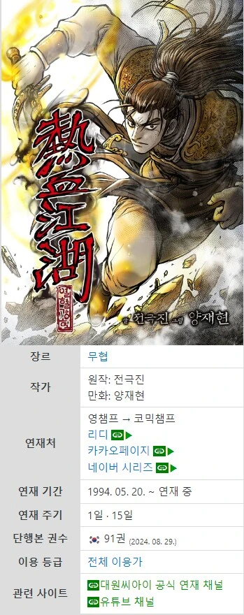 놀랍게도 아직도 연재중인 만화