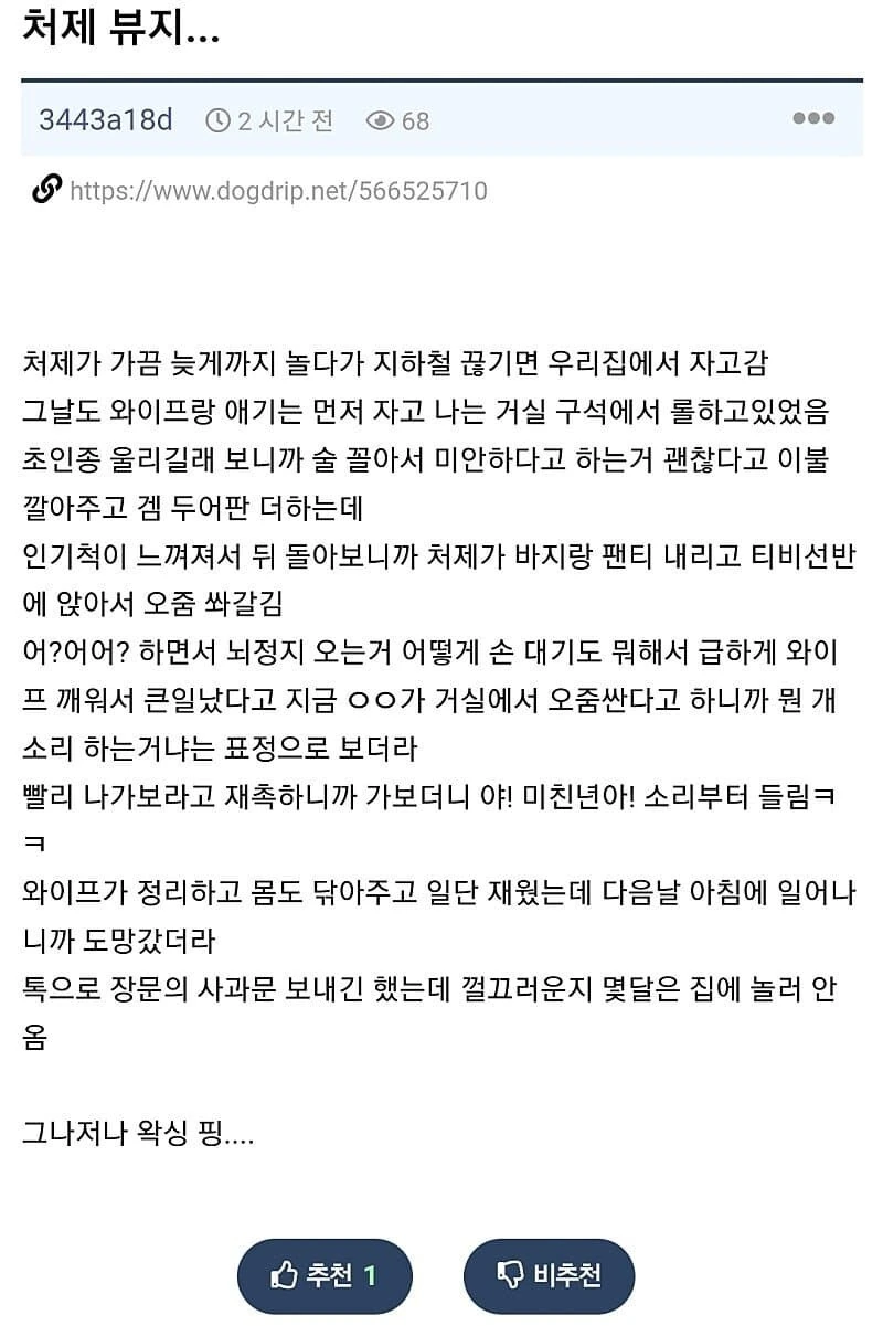 처제 ㅂㅈ 본 만화