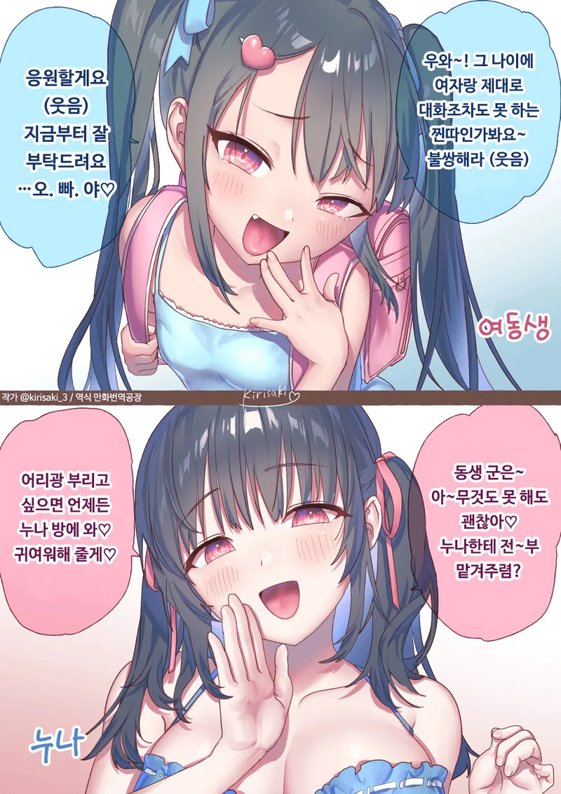 여동생과 누나가 있는 남자애의 일상