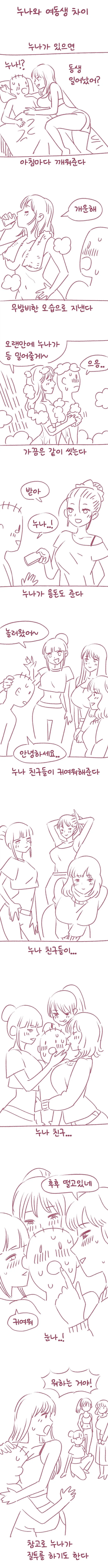 누나와 여동생의 차이 만화