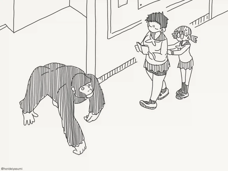 복도에서 여자애들보고 고릴라 외치는 만화.manga - 이미지 3