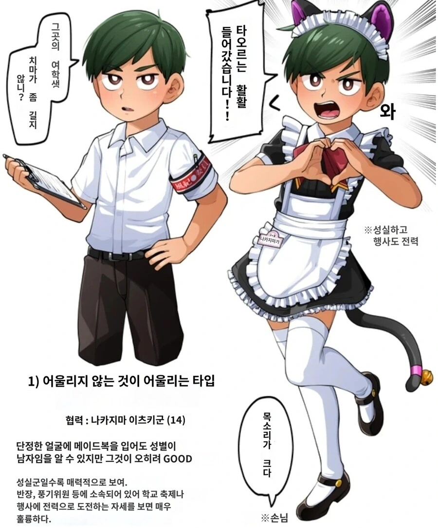 호모) ㅂㅊ 메이드의 4가지 유형