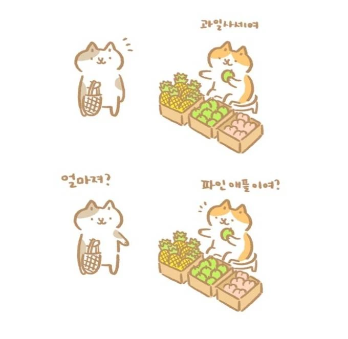 고양이가 과일파는 만화