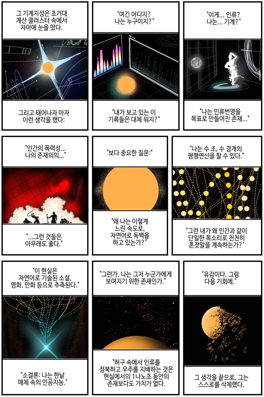 자아를 획득한 AI가 자결하는.manga