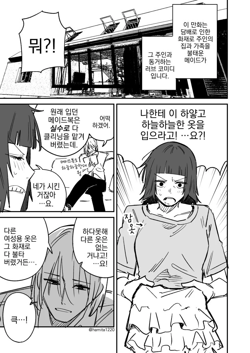 거친 성격의 메이드와 놀려먹기 좋아하는 도련님 만화