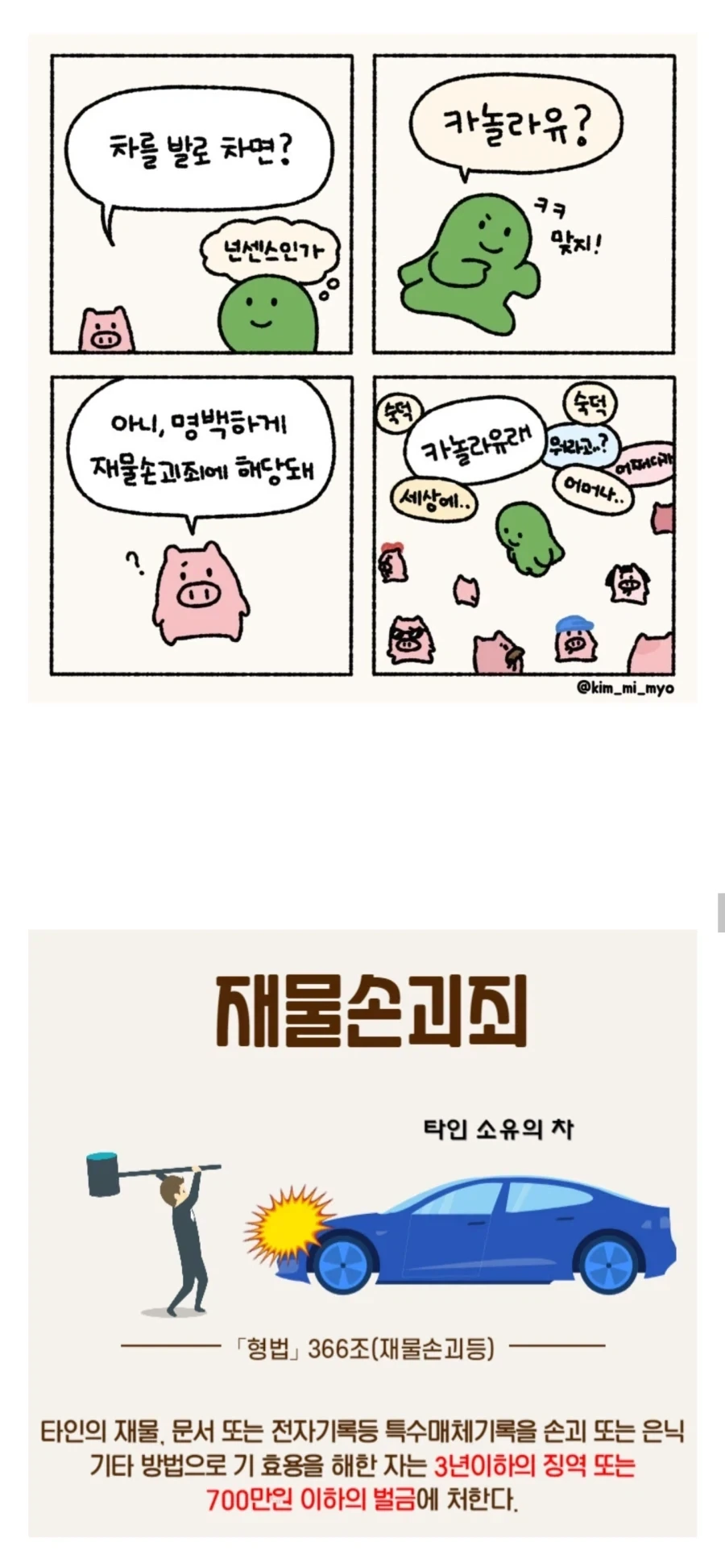자동차를 발로 차면.manhwa