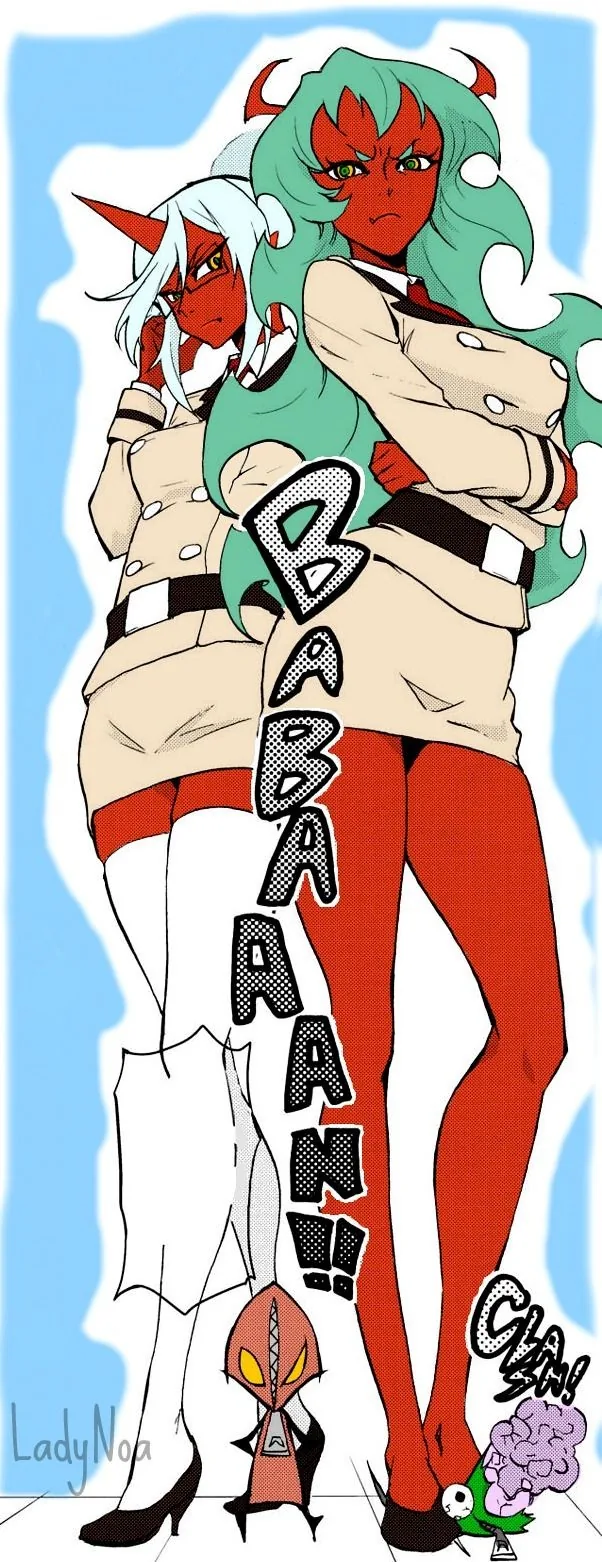 붉은 피부+자매+뿔+날개+꼬리.manga - 이미지 4