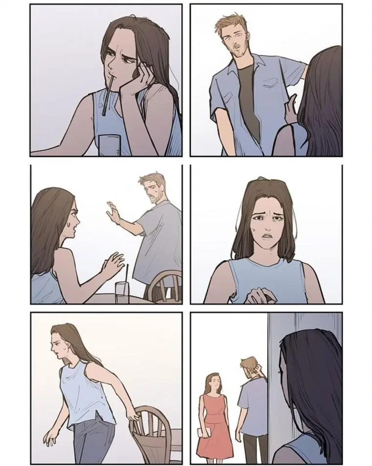길 가다가 다른 여자 쳐다보는 남친 만화.manga - 이미지 3