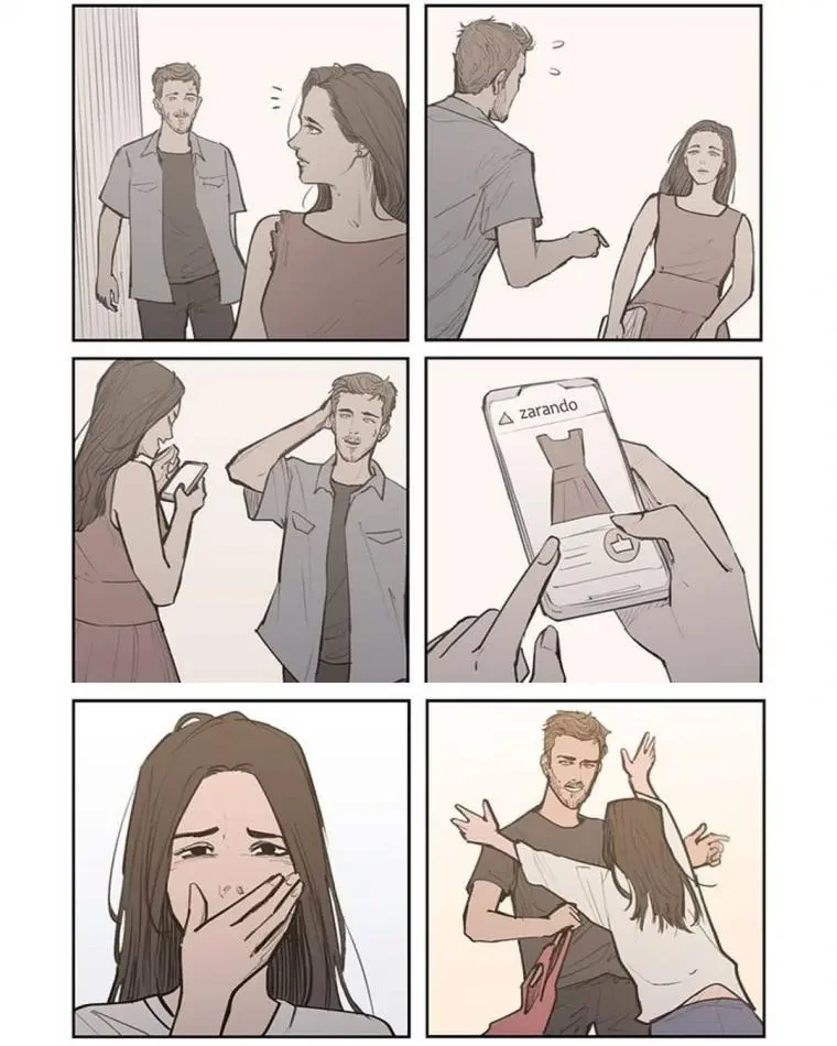길 가다가 다른 여자 쳐다보는 남친 만화.manga - 이미지 6
